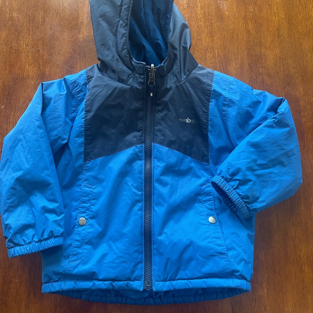 Columbia Two Tones of Blue Reversible Coat with Hood